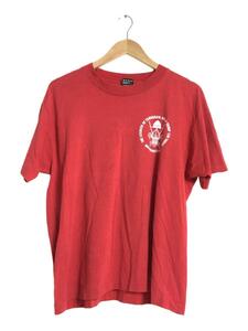 FRUIT OF THE LOOM◆Tシャツ/L/90s/コットン/RED/プリント