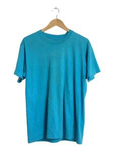 FRUIT OF THE LOOM◆Tシャツ/L/90s/コットン/BLU/シミ有