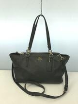 COACH◆2WAY/ショルダーバッグ_オールレザー/レザー/NVY/F57520_画像1