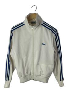 adidas◆トラックジャケット/デサント/ジャージ/S/ポリエステル/WHT/ADA-06F