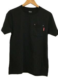 STUSSY◆Tシャツ/S/コットン/BLK/無地