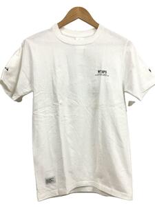 WTAPS◆Tシャツ/1/コットン/WHT/無地/汚れ有