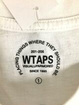 WTAPS◆Tシャツ/1/コットン/WHT/無地/汚れ有_画像3