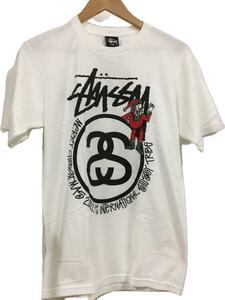 STUSSY◆Tシャツ/S/コットン/WHT