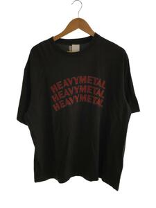 BLURHMS◆HEAVY METAL Print Tee BIG/Tシャツ/3/コットン/BLK/bROOTS2119S22