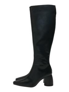 AMERI◆CENTER LINE LONG BOOTS/ロングブーツ/S/BLK/レザー