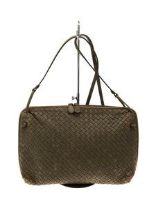 BOTTEGA VENETA◆ショルダーバッグ/レザー/GRY/無地