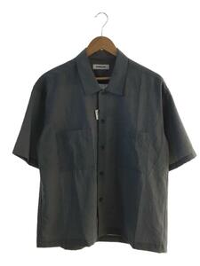 MONKEY TIME◆半袖シャツ/M/ポリエステル/GRY/8316-149-0188/PE/L PPLN WIDE SS SHIRT