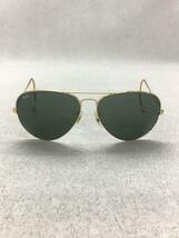 Ray-Ban◆サングラス/ティアドロップ/メタル/GLD/GRY/メンズ_画像1