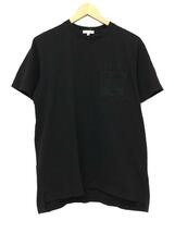 Engineered Garments◆Tシャツ/M/コットン/BLK/無地_画像1