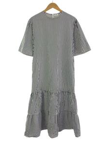 LOEFF◆半袖ワンピース/1/コットン/WHT/ストライプ/23SS/Cotton Stripe Belted Dress