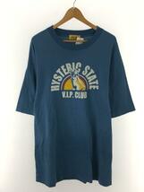 HYSTERIC GLAMOUR◆V.I.P. CLUBワンピース/半袖ワンピース/FREE/コットン/BLU/01231CO03_画像1