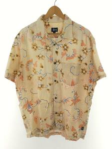 STUSSY◆半袖シャツ/XL/コットン/BEG/総柄