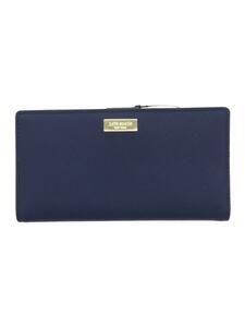 kate spade new york◆長財布/-/BLU/無地/レディース