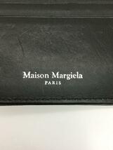 Maison Margiela◆2つ折り財布/レザー/BLK/無地/メンズ_画像3