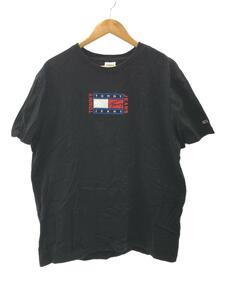 TOMMY JEANS◆Tシャツ/XL/コットン/BLK