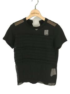 tricot COMME des GARCONS◆Tシャツ/S/コットン/BLK/無地/TA-T202