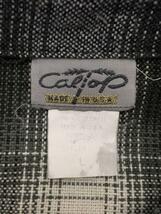 CalTop◆半袖シャツ/USA製/L/アクリル/ブラック/ネイビー/オンブレチェック/MADE IN USA/2000_画像3