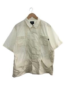 HUF◆ハフ/SUN GOD SHIRT/半袖シャツ/L/コットン/WHT