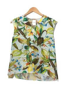 TOMORROWLAND* no sleeve blouse /36/ cotton / green / total pattern /13-01-72-01431
