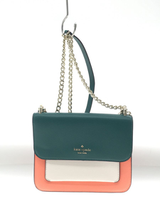 kate spade new york◆レミカラーブロックフラップチェーンクロスボディ/レザー/ORN/無地/WKR00554