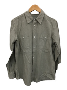 MARKAWARE◆WCOLLAR NAVAL SHIRT SAGE/1/コットン/A22A-06SH01C