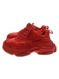 BALENCIAGA◆バレンシアガ/ハイカットスニーカー/42/RED/536737/オールオーバーロゴトリプルS