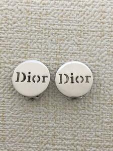 Christian Dior◆ロゴプレートイヤリング/SLV/レディース