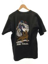 DOG TOWN◆Tシャツ/-/コットン/BLK/無地/90s/龍/虎_画像2