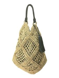 The Bagmati* The bagmati/abaka& leather mesh tote bag / beige × black / knitting / basket 