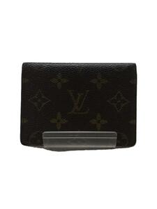 LOUIS VUITTON◆ポルト2カルトヴェルティカル_モノグラム_BRW/PVC/BRW/メンズ