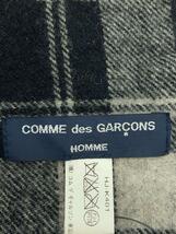 COMME des GARCONS HOMME◆マフラー/ウール/GRY/チェック/メンズ_画像2