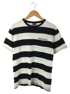 Schott◆Tシャツ/M/コットン/BLK/ボーダー/3153013