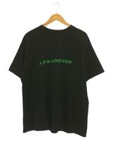 A FEW GOOD KIDS◆バックプリント/ロゴ/Tシャツ/L/コットン/BLK/プリント_画像1