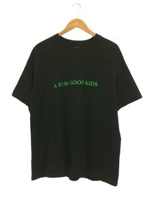 A FEW GOOD KIDS◆バックプリント/ロゴ/Tシャツ/L/コットン/BLK/プリント
