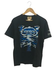 VANSON◆Tシャツ/L/コットン/BLK