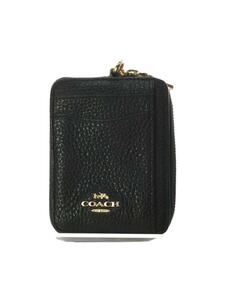 COACH◆コインケース/PVC/BLK/レディース/6303