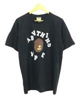 A BATHING APE◆Broken College Tee/Tシャツ/L/コットン/BLK/プリント/001TEJ301044M_画像1