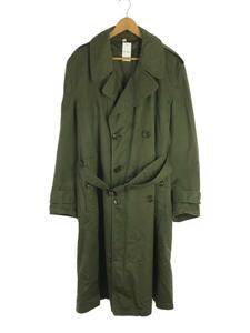 US.ARMY◆50s/OVERCOAT/L-S/トレンチコート/L/コットン/KHK