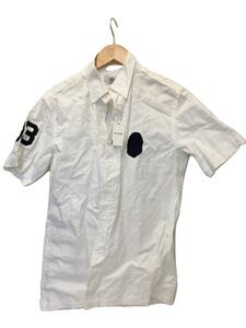 A BATHING APE◆半袖/オックスフォードシャツ/L/コットン/ホワイト/ワンポイント/1920-131-051