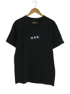 GOD SELECTION XXX◆Tシャツ/L/コットン/BLK/6周年/パイソンボックスロゴ/左袖変色あり