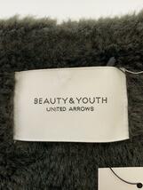 BEAUTY&YOUTH UNITED ARROWS◆ノーカラーファーコート/S/ポリエステル/カーキ/1625-199-4005_画像3