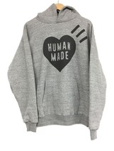 HUMAN MADE◆HUMAN MADE HEART HOODED SWEATSHIRT/L/コットン/グレー_画像1