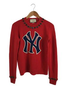 GUCCI* sweater ( thin )/XS/ wool /RED