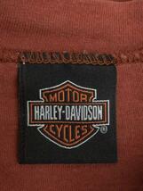 HARLEY DAVIDSON◆90s/USA製/ロンT/フロントロゴ刺繍/カットソー/L/コットン/ボルドー/赤_画像3