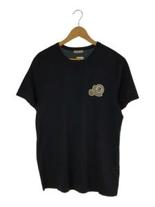 MONCLER◆ロゴワッペン付/クルーネックTシャツ/-/コットン/NVY/E20918032500