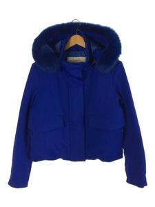 DOUBLE STANDARD CLOTHING* down jacket /36/ nylon / blue fox fur 