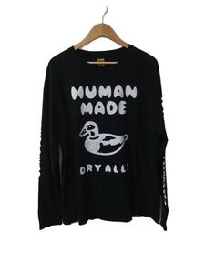 HUMAN MADE◆長袖Tシャツ/XXL/コットン/BLK