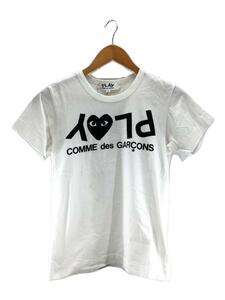 PLAY COMME des GARCONS◆Tシャツ/S/コットン/WHT/az-t067