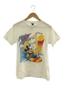 Disney◆USA製/Mickey Motion/Tシャツ/WHT